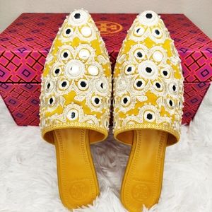 NWT Tory Burch Elora Slide in India Gold